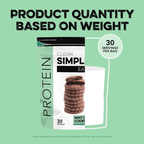 Clean Simple Eats Mint Chocolate Cookie Whey Protein Powder, Natural Sweetened Clean Simple EatsUS supplements