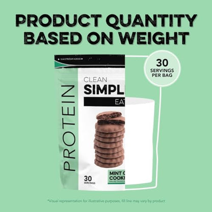 Clean Simple Eats Mint Chocolate Cookie Whey Protein Powder, Natural Sweetened Clean Simple EatsUS supplements