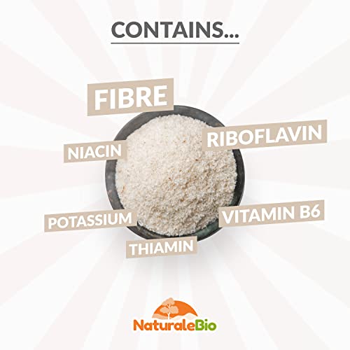 Organic Psyllium Husk - 99% Purity - 200g. Pure & Natural Psyllium Seed Husks NaturaleBioUS supplements