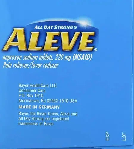 Aleve Caplets, Naproxen Sodium 220 mg (NSAID), Pain Reliever/Fever Reducer, #1 Orthopedic Surgeon Recommended, 270 Count AleveAu supplements