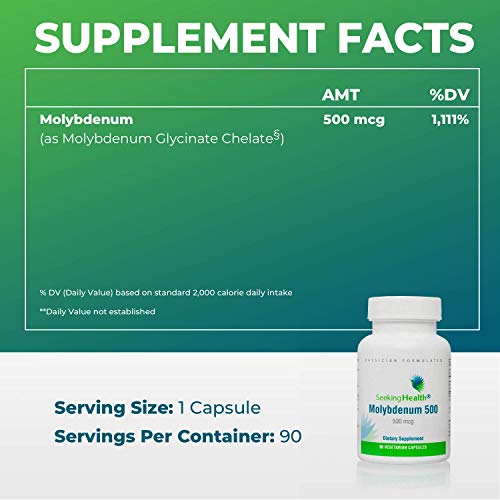 Seeking Health Molybdenum 500, Molybdenum Glycinate Chelate Supplement Seeking HealthAu supplements