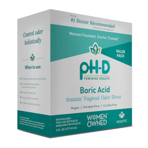 pH-D Feminine Health - Instant Odor Rinse with Boric Acid for Vaginal Odor - Vegan, Paraben-Free pH-D Feminine Health SupportAu supplements