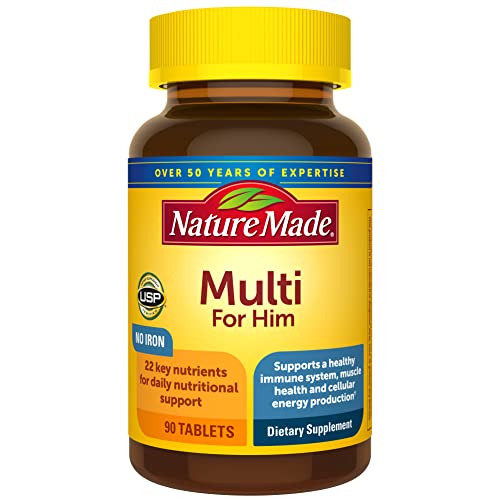 Nature Made Multivitamin For Him with No Iron, Mens Multivitamins for Daily Nutritional Nature MadeAu supplements