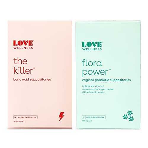 Love Wellness Womens Vaginal Suppository Duo, The Killer & Flora Power Love WellnessUS supplements