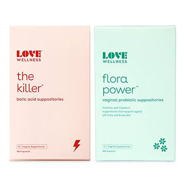 Love Wellness Womens Vaginal Suppository Duo, The Killer & Flora Power Love WellnessUS supplements