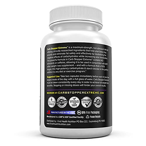 Carb Stopper Extreme: Maximum Strength, Natural Carbohydrate and Starch Neutralizer Carb Stopper ExtremeUS supplements