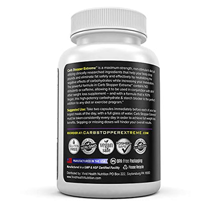Carb Stopper Extreme: Maximum Strength, Natural Carbohydrate and Starch Neutralizer Carb Stopper ExtremeUS supplements