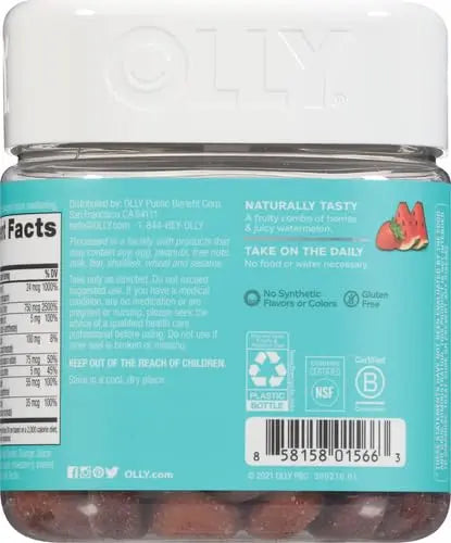 OLLY Teen Girl Multi Gummy, Healthy Skin and Immune Support, 15 Essential Vitamins, Biotin, Zinc, Calcium, Chewable Multivitamin OLLYAu supplements