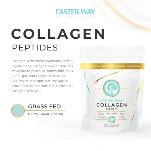 FASTer Way to Fat Loss, Unflavored, 360g Grass-Fed Beef Collagen Peptides for Skin FASTer Way to Fat LossAu supplements