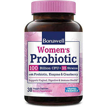 Bonawell Probiotics for Women 100B, with Organic Prebiotic, Cranberry for Feminine Health BonawellAu supplements