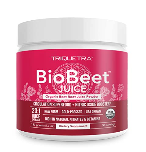 BioBeet Max Strength Beet Root Juice Powder – 20:1 Concentrate, Each Serving Derived Triquetra HealthUS supplements