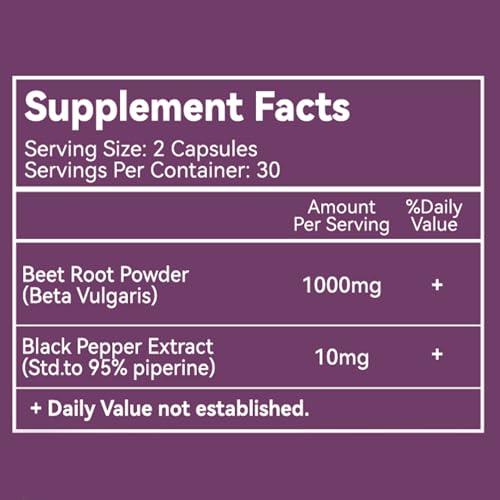 EAZGOO Beet Root Capsules 1000mg Per Serving, Supports Nitric Oxide Production & Blood EAZGOOUS supplements