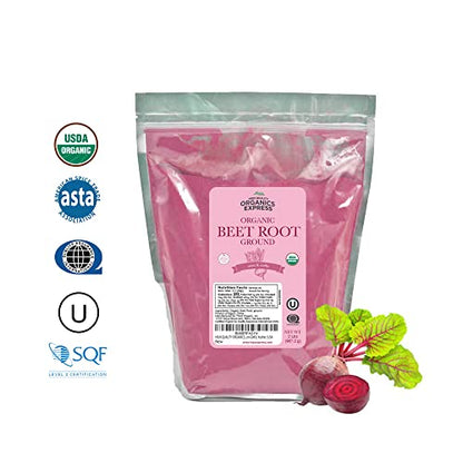 HQOExpress Organic Beetroot Powder - Organic Superfood - Nitric Oxide Booster - Non HQO HIGH QUALITY ORGANICSUS supplements