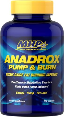 MHP Anadrox Pump & Burn, Nitric Oxide Fat Burning Inferno, 112 capsules Maximum Human PerformanceUS supplements