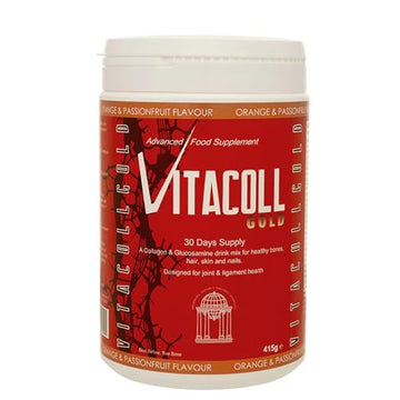 Vitacoll Gold Collagen Powder with Glucosamine Hydrochloride, Orange Passionfruit Flavor 415g VitacollAu supplements