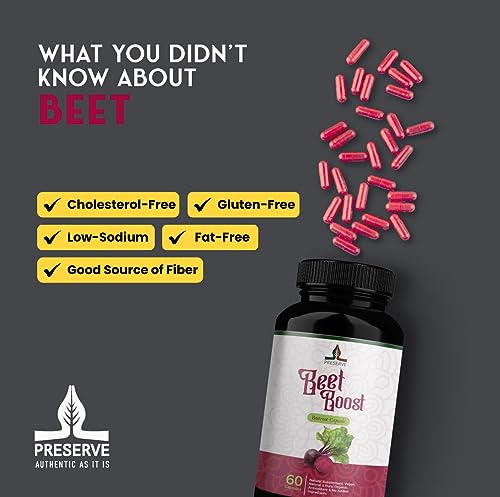 PRESERVE Organic Beetroot casules 16,000mg Per Serving, Natural Monthly Supplement PRESERVEAu supplements