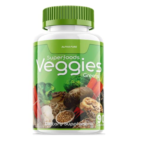 90 Capsules Each Bottle 540 Capsules superfoods Veggies Greens and Reds Fruits Triple Alpha PureUS supplements