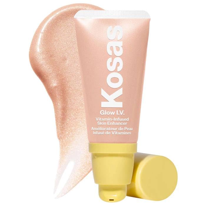 Kosas Glow I.V. - Vitamin-Infused Skin Illuminating Enhancer - Spark. Bonus Premium Korean Sheet Masque with Collagen KosasAu supplements