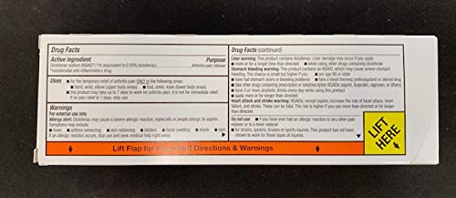 Perrigo Diclofenac Sodium (NSAID) Topical Gel, 1% with dosing Card., 3.53 oz (100 g), arthrits Pain Relief Anti inflamatory for Hand, Wrist, Elbow, Foot, Ankle, Knee. Compare to VOLTAREN 1% Gel. PerrigoAu supplements