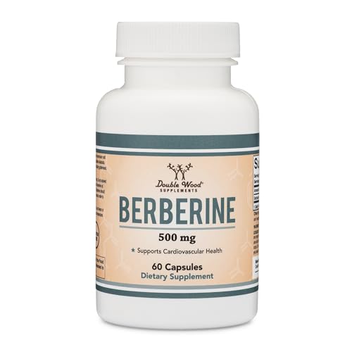 Berberine Supplement 500mg, 60 Capsules (Third Party Tested, Manufactured in The USA Double Wood SupplementsUS supplements