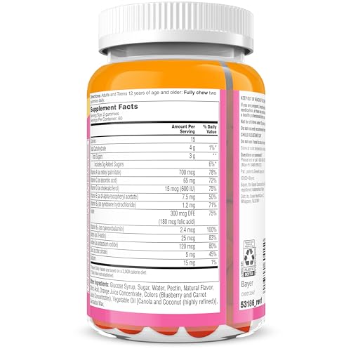 One A Day Teen Girl’s Daily Essentials Multivitamin Gummies, Teen Girl Multivitamins with Biotin, Vitamin B12 and B6, Vitamin C ONE A DAYAu supplements