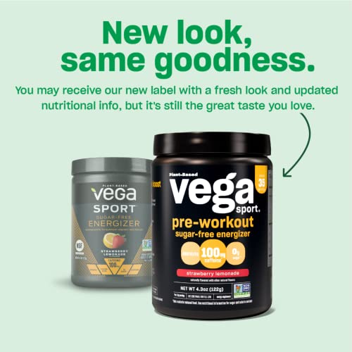 Vega Sport Sugar Free Pre-Workout Energizer, Berry - Pre Workout Powder for Women VegaAu supplements