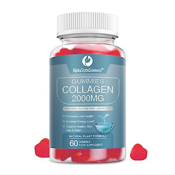 **New**Advanced Collagen Gummies 2000mg - Promote Skin Elasticity, Hair Growth, and Joint Health - Delicious Berry AlphaStateSciencesAu supplements