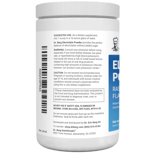Dr. Berg Hydration Keto Electrolyte Powder - Enhanced w/ 1,000mg of Potassium Dr. Berg NutritionalsUS supplements