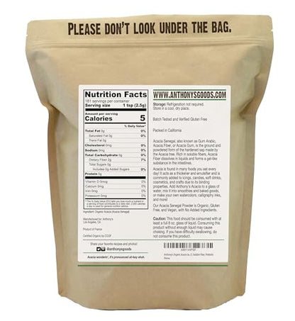 Anthony's Organic Acacia Senegal Powder, 1 lb, Batch Tested Gluten Free, Non GMO Anthony'sUS supplements