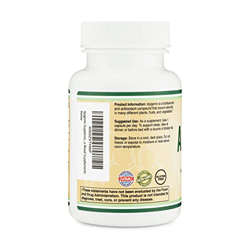 Apigenin Supplement - 50mg per Capsule, 120 Count (Powerful Bioflavonoid Found Double Wood SupplementsUS supplements