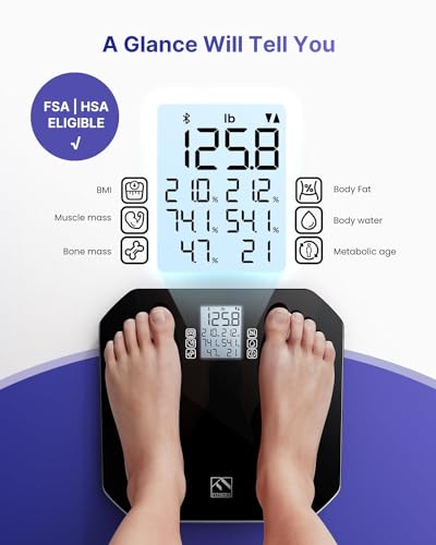 FITINDEX Smart Scale, FSA HSA Eligible Scale for Body Weight, Body Fat Scale with All-in-one FITINDEXUS supplements
