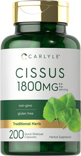 Carlyle Cissus Quadrangularis 1800mg | 200 Capsules | Traditional Herb Extract CarlyleUS supplements