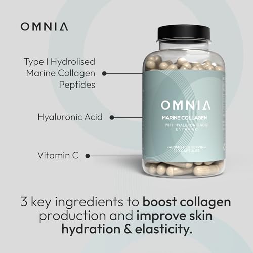Omnia Marine Collagen Capsules 2400mg for Women & Men with Type I Collagen OMNIAAu supplements
