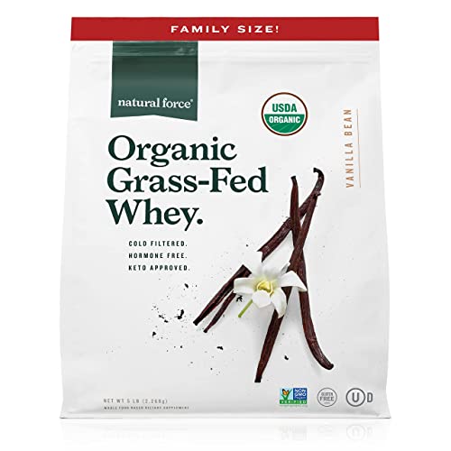 Natural Force Grass Fed Organic Whey Protein Powder – Non GMO Verified, Humane Natural ForceUS supplements