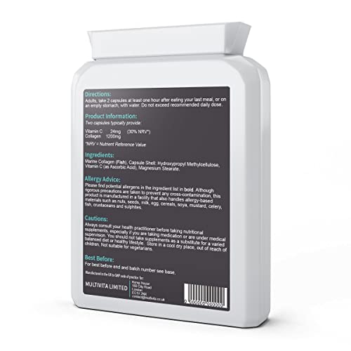 Marine Collagen Capsules - 1200mg Daily Serving MultivitaAu supplements