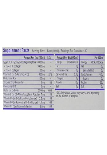 Sunberg Collagen Liquid Shots - 10000mg Collagen Supplement Type I,II,III Hyaluronic Acid BodygenixUS supplements