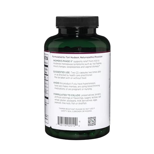 Vitanica Women's Phase II, Menopause Support, Vegan, 180 Capsules VitanicaAu supplements