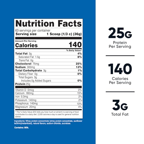 Nutricost Whey Protein Supplement Powder, Vanilla, 5 pounds NutricostUS supplements