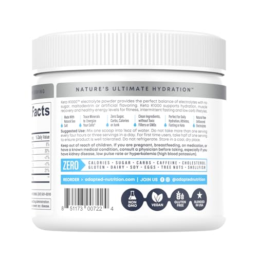 Hi-Lyte Keto K1000 Electrolyte Powder | Unflavored | Hydration Supplement Drink Mix Hi-LyteAu supplements