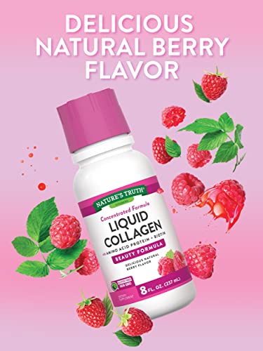 Nature's Truth Liquid Collagen | 8 oz | Non-GMO, Gluten Free Supplement | Natural Berry Nature's TruthAu supplements