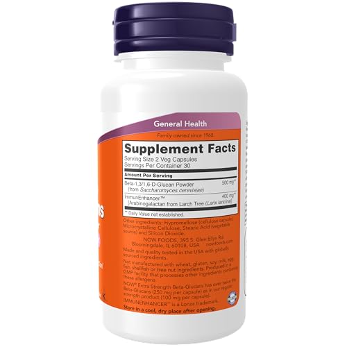 NOW Supplements, Beta-Glucans with ImmunEnhancer with Larch Arabinogalactan NOWAu supplements