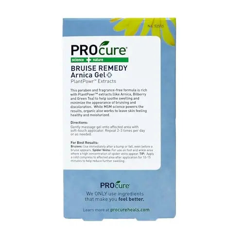 PROcure Arnica & MSM Bruise Remedy Gel – Paraben-Free, Unscented Arnica Montana Gel for Bruising, Spider Veins & Skin Discoloration – 2 Pack PROcureAu supplements