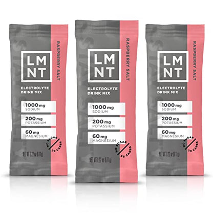 LMNT Zero-Sugar Electrolytes - Raspberry Salt - Hydration Powder Packets | No Dodgy Drink LMNTUS supplements