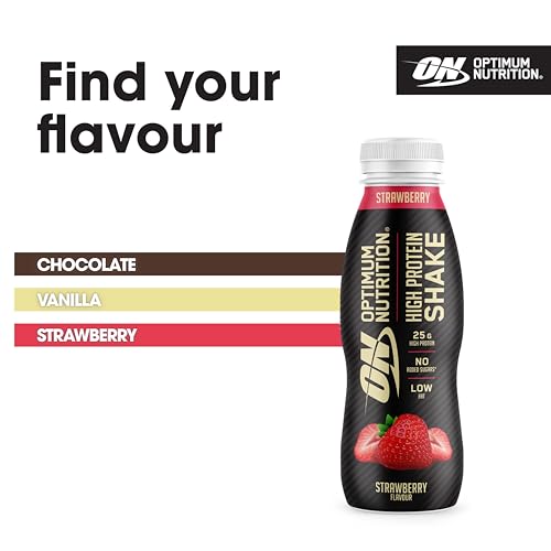 Optimum Nutrition High Protein Shake Bottles, Ready To Drink Healthy Snacks, No added Optimum NutritionUS supplements