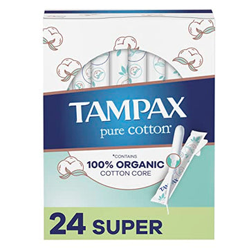 TAMPAX Pure 100% Organic Cotton Core Super Absorbency Tampons - 24 ct TampaxAu supplements