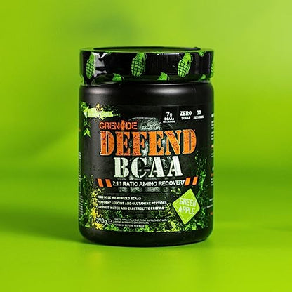Grenade Defend BCAA Powder, Green Apple, 390 g (7 g BCAA's Per Serving - 30 Servings GrenadeUS supplements