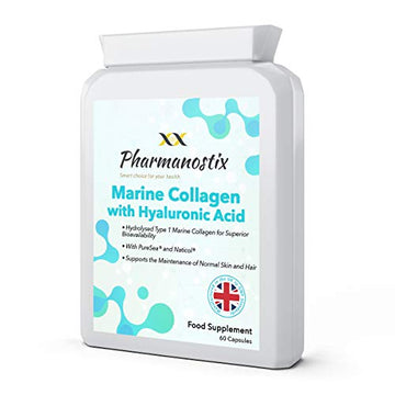 Marine Collagen with Hyaluronic Acid & Seaweed - 60 Capsules - Skin, Hair & Nails Formula PharmanostixAu supplements