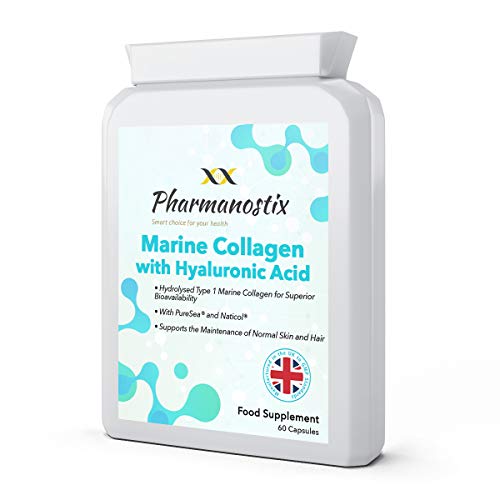Marine Collagen with Hyaluronic Acid & Seaweed - 60 Capsules - Skin, Hair & Nails Formula PharmanostixAu supplements