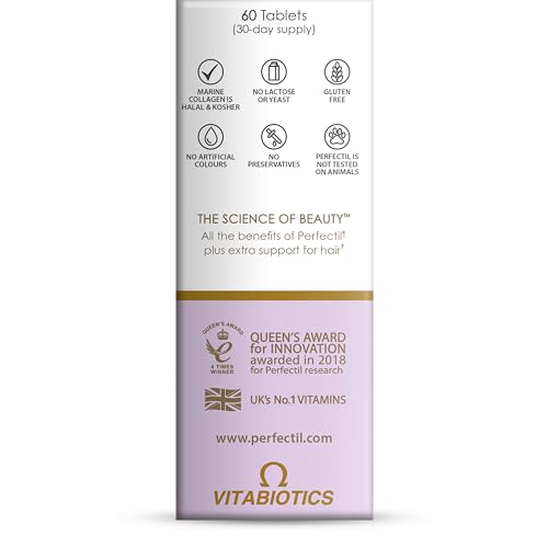 Perfectil Vitabiotics Multivitamin | Hair Growth and Thickening Formula | Supports Thicker, Healthy Hair | Vitamin D, E, Collagen, Biotin, and More PerfectilAu supplements