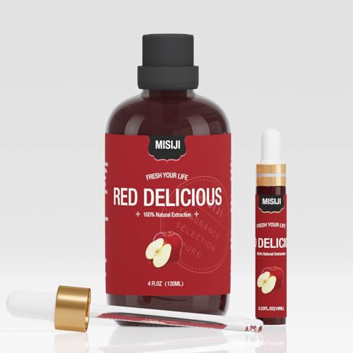 Essential Oils-MISIJI Apple Fragrance Essential Oils for Diffuser for Home 4FL.OZ Plus 0.33,Diffuser Oils Scents MISIJIAu supplements